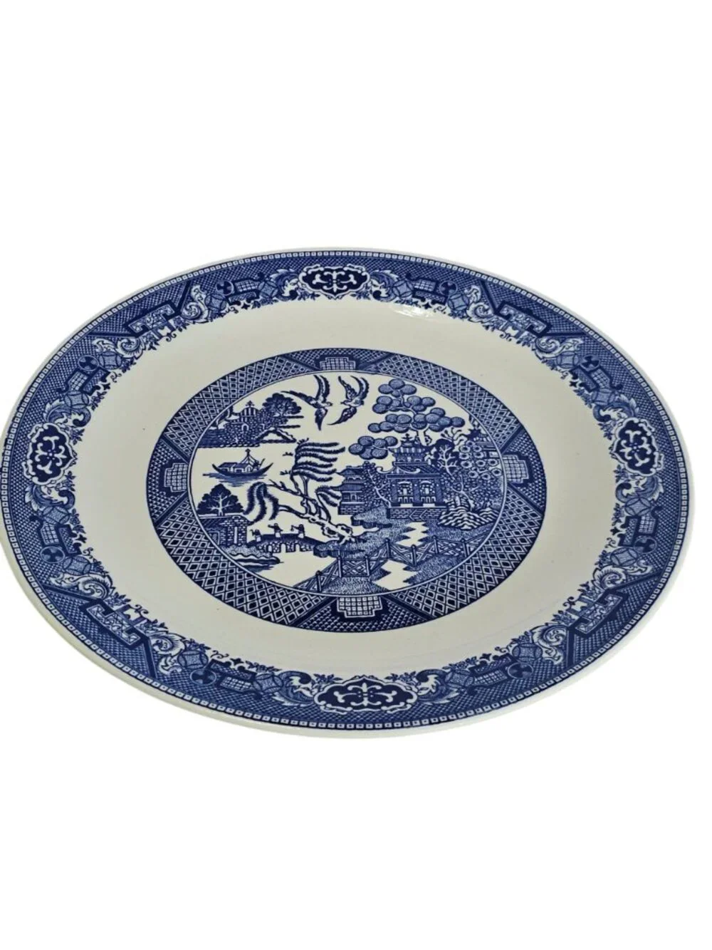 Royal USA Blue Willow Platter 12